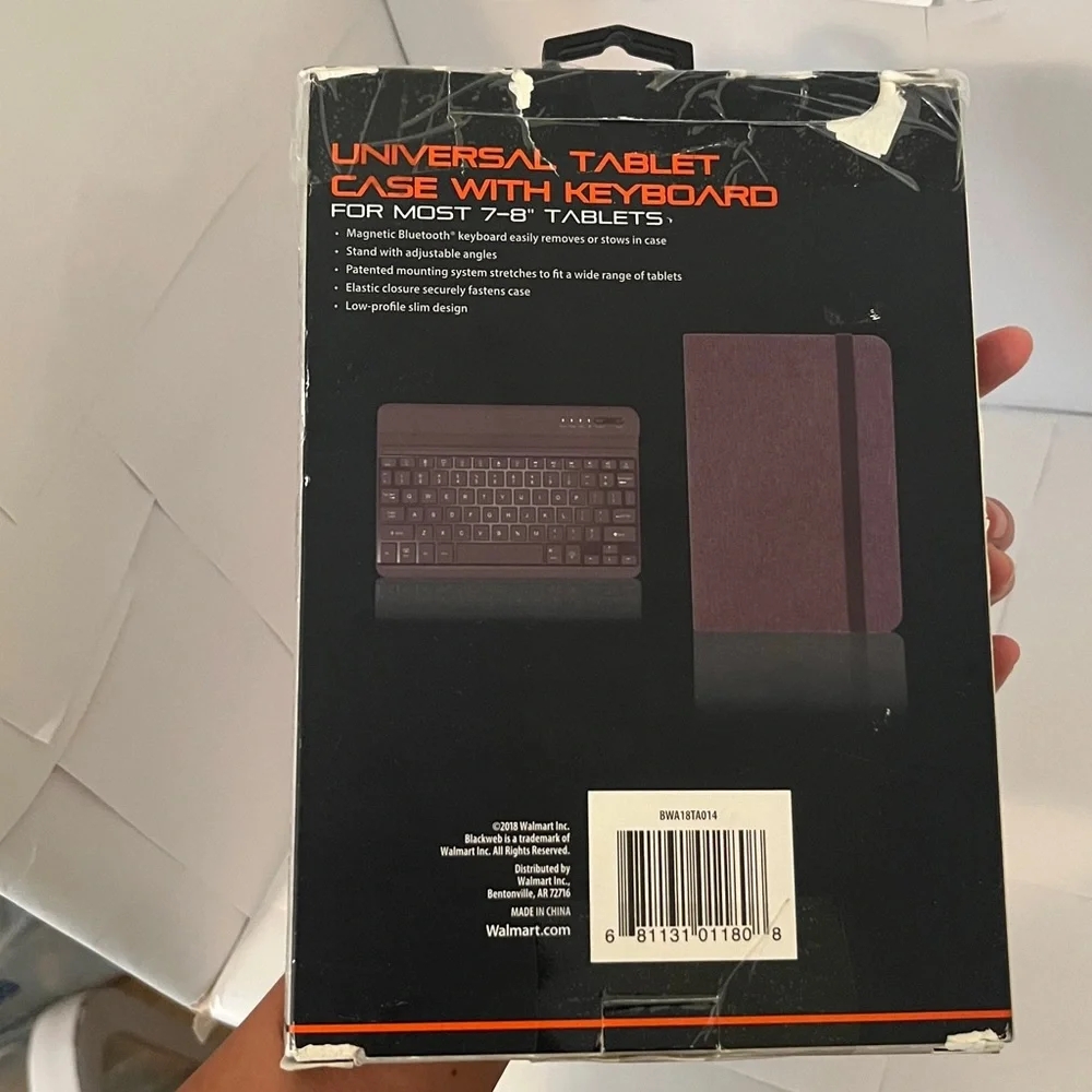 Blackweb Universal Tablet Keyboard Case - Black